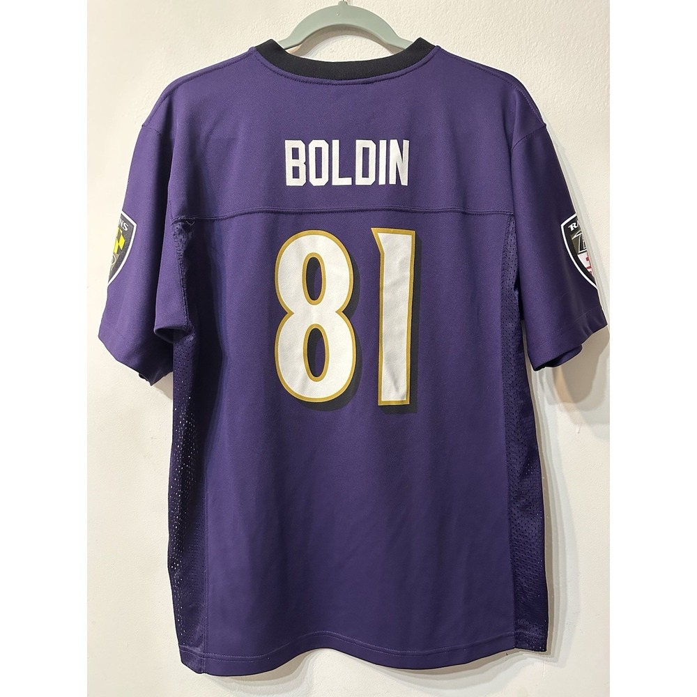 NFL Team Apparel Baltimore Ravens Boldin 81 Youth XL Purple Football Jersey